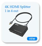 Yinker HDMI Splitter 1 in 4 Out + 5ft HDMI Cable, Splitter for Monitors Duplicate/Mirror Only, 1x...