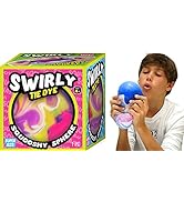 Giant Swirly Tie Dye Stretchy Balls Stress Relief Sphere (1 Ball) Includes Sticker. 5" Soft Dough...