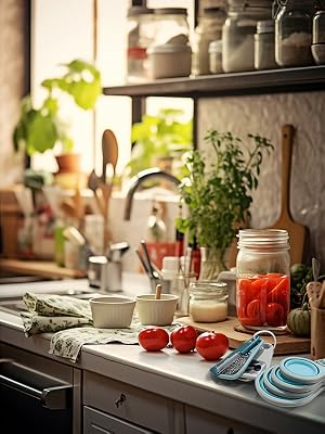small kitchen gadgets and cute measuring cups spoons