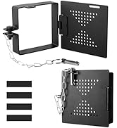 TonGass (2-Pack, Black 4"x4" Metal RV Bumper End Cap with Vent Holes, RV Bumper Plug End Cap, Squ...