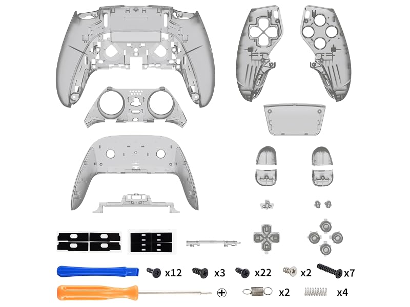 eXtremeRate Full Set Shell Buttons Touchpad Cover for PS5 Edge Controller Replacement Shell Plates