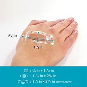 Nexcare Waterproof Bandages Sizes and Measurements