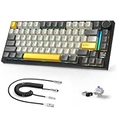 Attack Shark X820Ultra 75% Wireless Mechanical Gaming Keyboard and Coiled Cable Hot Swappable 2.4...