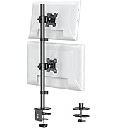 MOUNT PRO Vertical Dual Monitor Stand, Stacked Monitor Mount for 2 Monitors Up to 32 inches, Comp...