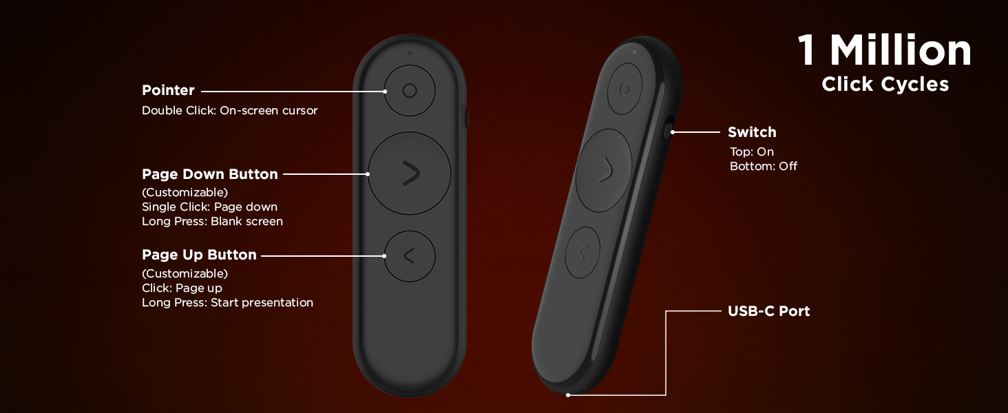 Lenovo Portable Rechargeable Presentation Remote