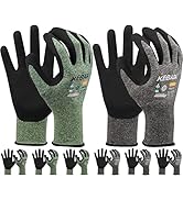 Kebada Gardening Gloves for Men, 6 Pairs Breathable Garden Gloves, Foam Latex Coated, Stretchable...