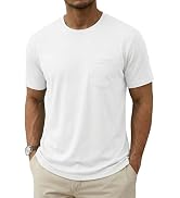 MAGNIVIT Men's Cotton Pocket Tee Shirts Soft Crew Neck Solid Color T Shirt Casual Short Sleeve Su...