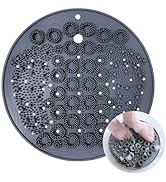 Luckyiren Larger Foot Scrubber Mat for Shower, Silicone Foot & Back Body Exfoliator Massager Clea...