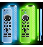 ONEBOM (2 Pack) Silicone TV Remote Cover,Anti Slip Silicone Protective Case with Same Color Lanya...