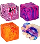 FazaVexior Swirl Maltose Squishy Stress Relief Toys, Marble Squeeze Ice Cube Fidget Toys, Slow Ri...