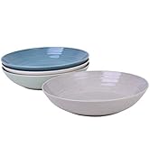 Sango Siterra Artist's Blend Stoneware Dinner Bowls, Assorted Colors (Set of 4)