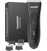 MANSPOT Manscape Groin & Body Hair Trimmer for Men, Electric Pubic Shaver | Replaceable Ceramic B...