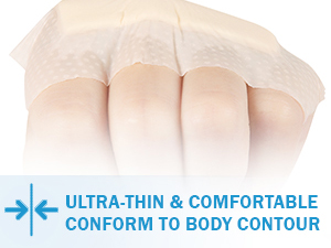 Waterproof, Breathable Foam Dressing with Thick Cushion Pad for Wound Care & Exudate Management