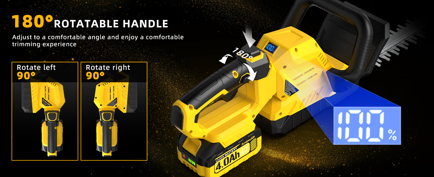 cordless hedge trimmer with battery and charger included