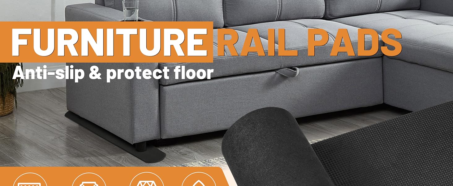 SDSNTE Non-Slip Furniture Rail Pads