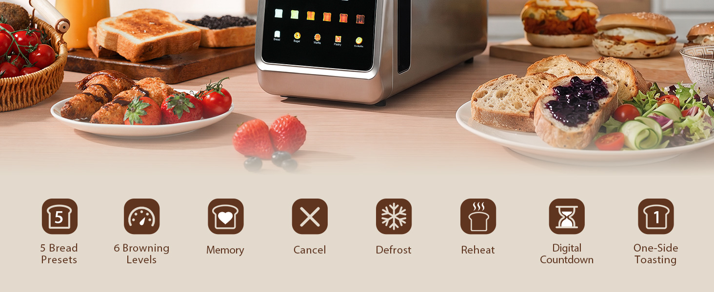long slot 4 slices toaster A+02