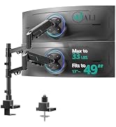 WALI Vertical Dual Monitor Mount for 17-49 inch Ultrawide Curved Screens, Heavy Duty Stacked Dual...