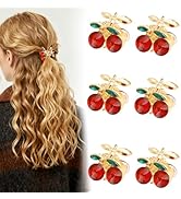 Small Cherry Hair Clips Cute Rhinestone Claw Clips for Thick and Thin Hair Cherry Hair Accessorie...