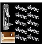 30Pcs Plastic Locking Shelf Pegs,Fits 5mm Shelf Pegs Hole x 3/4" Thick Shelf,Clear Cabinet Shelf ...