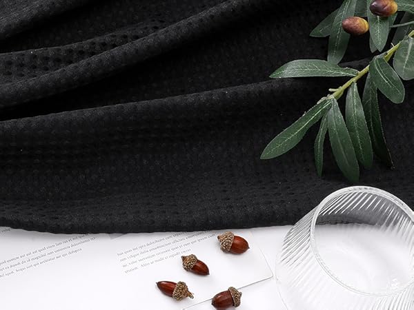 black cloth shower curtain