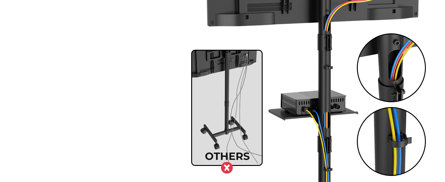 BONTEC Mobile TV Stand