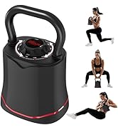 ERGOLIFE 6.5LB-40LB Adjustable Kettlebell Set, 6-in-1 Quick Weight Change, Space-Saving Weight Se...