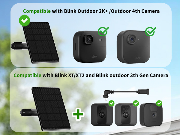 4 Pack 6W Solar Panel for Blink Camera, 2500mAH Panel Compatible with Blink Outdoor 4(4th Gen)/(3rd
