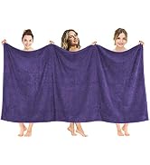 American Soft Linen Oversized Bath Sheet 40x80, Jumbo Large Bath Towels for Bathroom, 100% Ringsp...