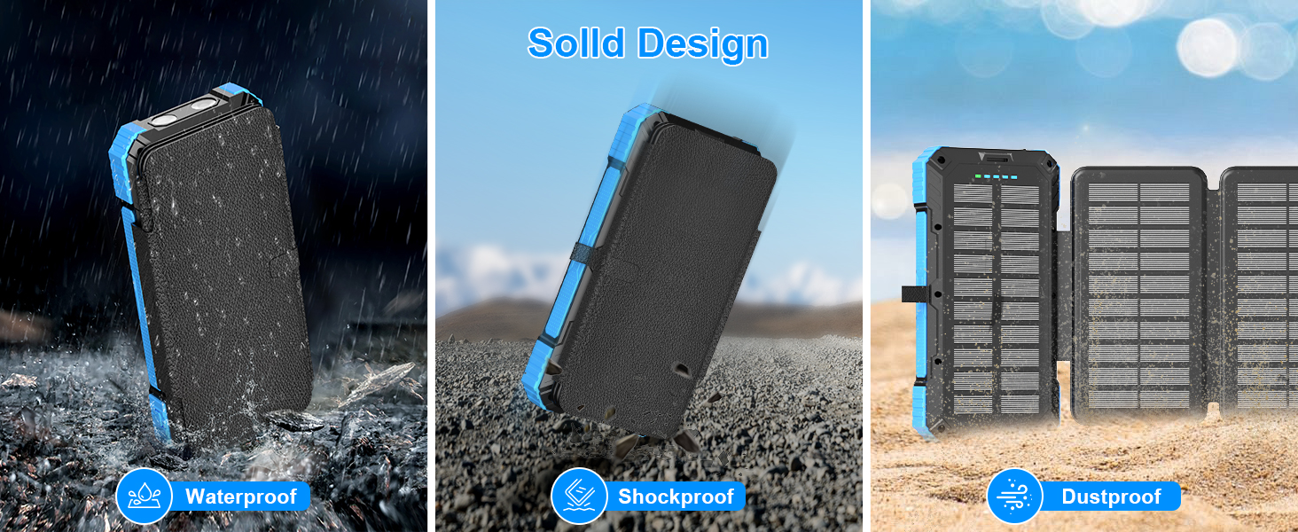 PD22.5W Fast Portable Phone Charger, External Battery Pack with USB-C in/Output