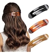 Sightor Flat Hair Clips, 3 Packs French Flat Hair Clips Women Stylish Lay Flat Claw Clips for Thi...