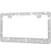 HOTOR License Plate Frame - Lastingly Bling License Plate Holder, Sparkly License Plate Frame for...