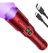 Powerful Blacklight Flashlights for Pet Urine Detection, UV Blacklight&High Lumens Flashlight Rec...