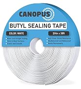 CANOPUS Butyl Seal Tape, White, 0.75in x 30ft, Heavy Duty, Waterproof Sealant Putty Tape, Rubber ...