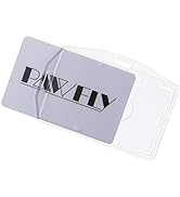 Pawfly 1 Card Badge Holder 5 Pack Transparent Plastic ID Single Credit Card Protector with Thumb ...