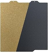 AJOYIB Textured PEI & Smooth PET (Carbon Fiber Pattern) Heat Bed Plate Flexible Print Bed Compati...
