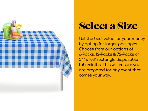 Grandipity Rectangle Tablecloth GINGHAM BLUE