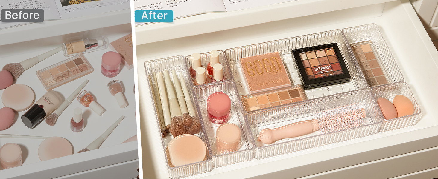 clear organizer drawers