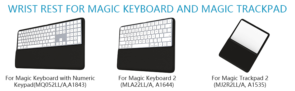 Wrist rest for magic keyboard and trackpad