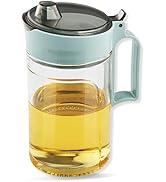 TENTA Kitchen Olive Oil Vinegar Syrups Bottle Dispenser Cruet - 550ml(18.6 Oz) Oil Bottle Glass W...