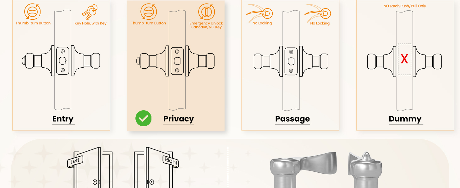 privacy door handle