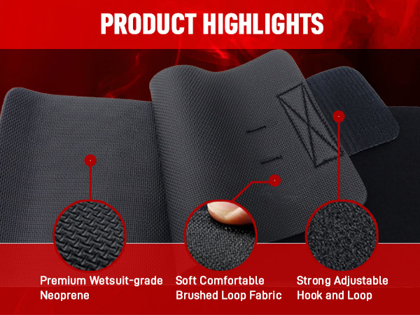 Our sweat band is crafted with strong hook and loop, wetsuit-grade neoprene and soft outer fabric