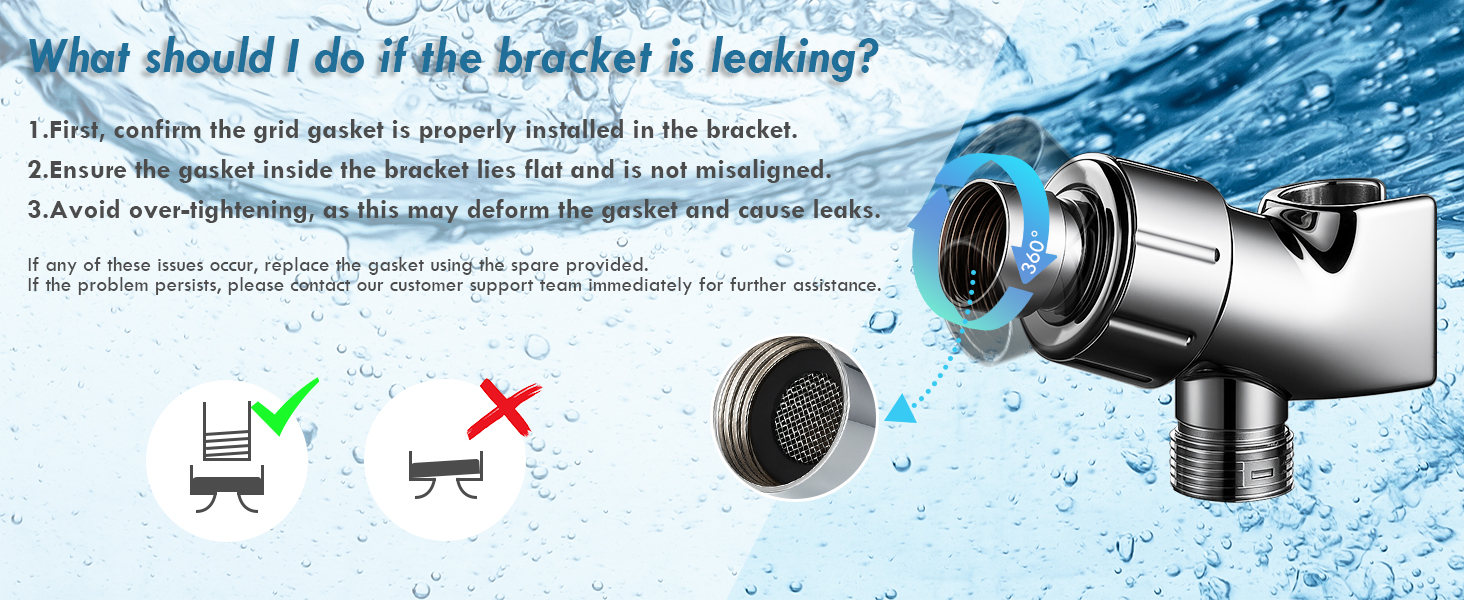 What should l do if the bracket is leaking?