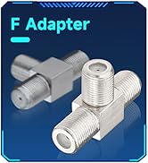 F Type Splitter 3 Way F-Type Female to 2 Female Coaxial Connector Adapter T-Shape