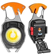 BY-J LED Small Flashlight, Key Chain Light, COB Multi-Function Mini Work Light, 500 Lumens Rechar...