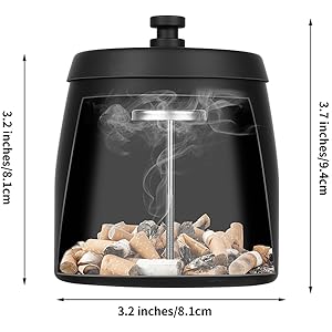 iron ashtray with lid