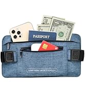 travel inspira Money Belt with RFID Blocking Passport Holder, Nylon, Zipper Closure, 3 Pockets, C...