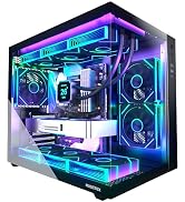 MUSETEX ATX PC Case,6 PWM ARGB Fans Pre-Installed,360MM RAD Support,Type-C Gaming PC Case,270° Fu...