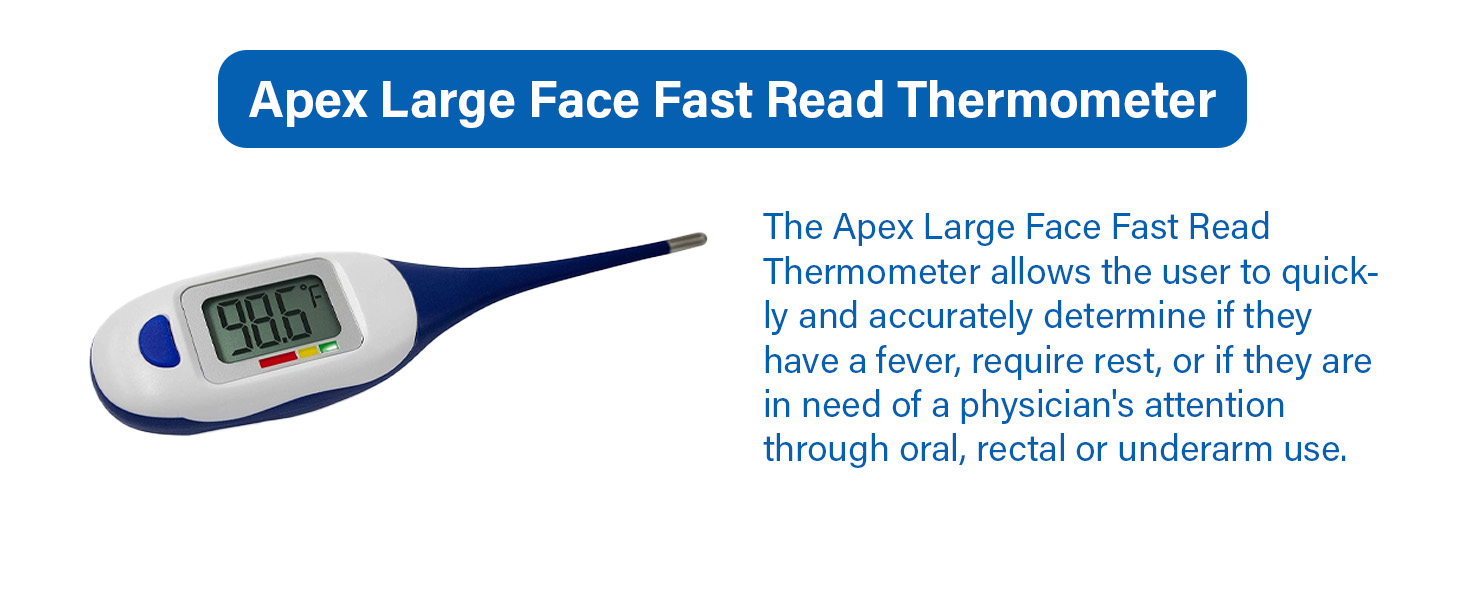 Apex Large Face Fast Read Thermometer