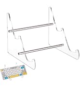CRASPIRE Acrylic Keyboard Display Stand Holder 2-Tier Mechanical Computer Keyboard Stand Shelf fo...