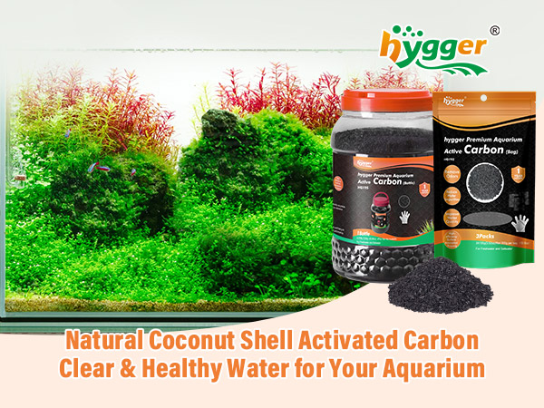hygger Aquarium Carbon Filter Media Premium Activated Carbon for Fish Tank Filter